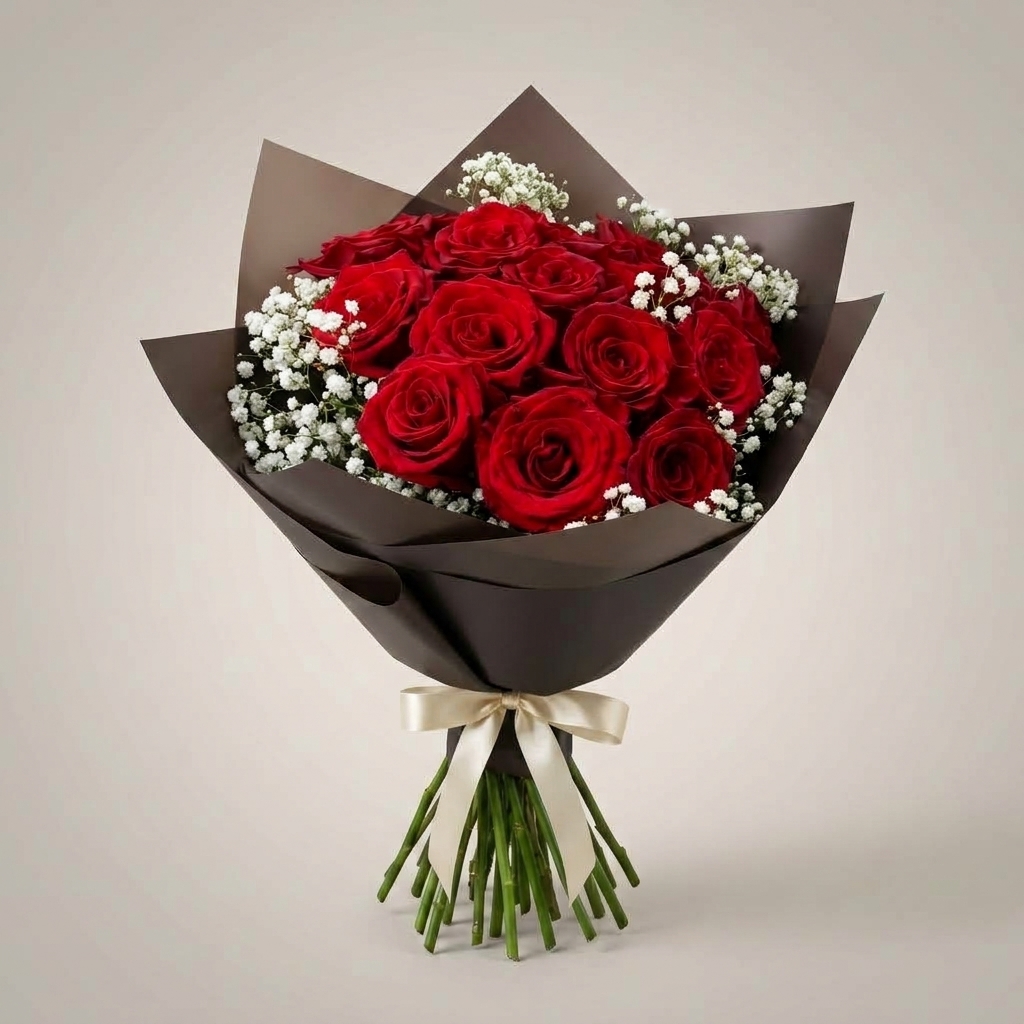 Ramo de Flores Rojas - Corazón Encendido