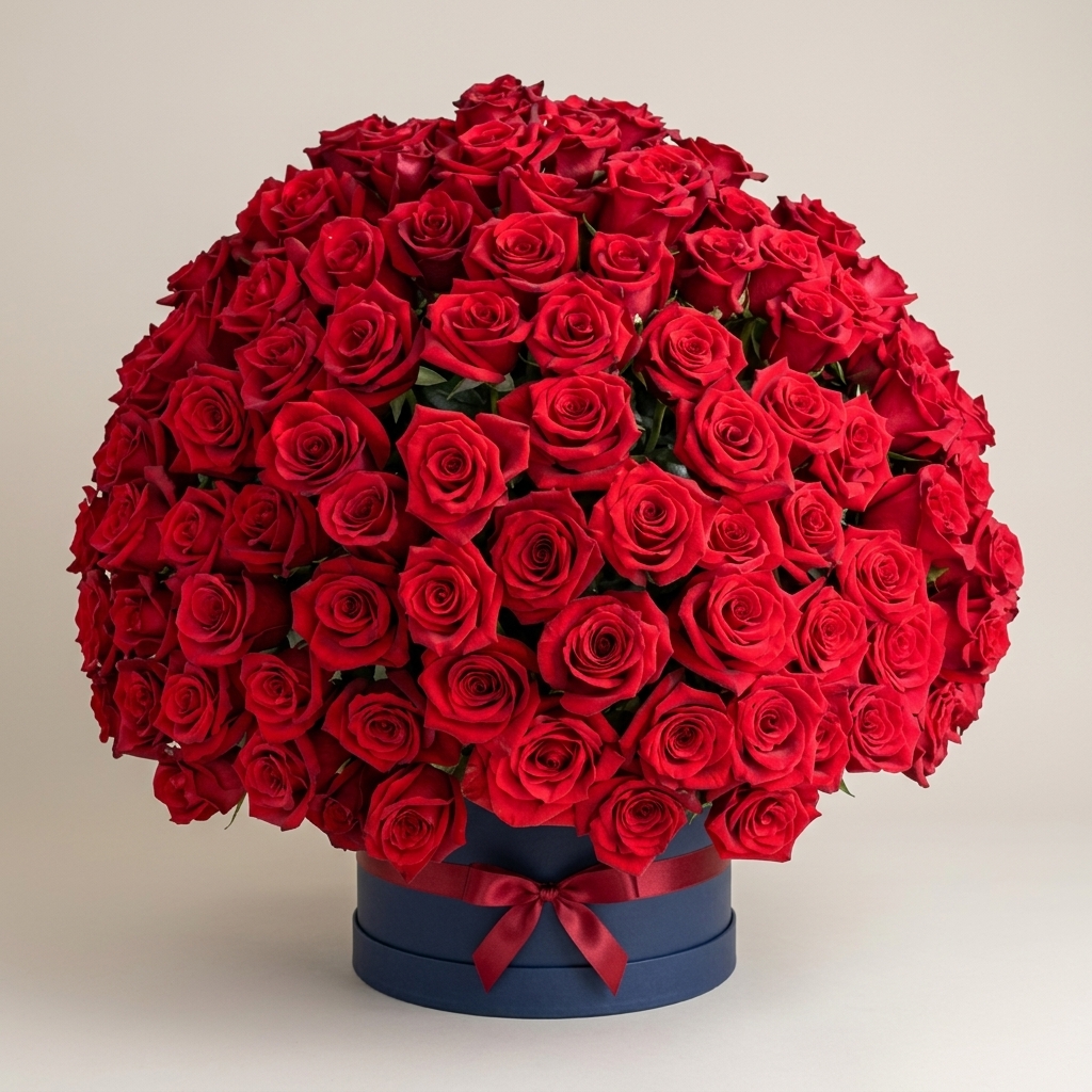 Caja de Flores - Imperial Dome Of Red Roses — Anniversary, Birthday — Amore Mio Flower Shop — delivery Portoviejo and Manta