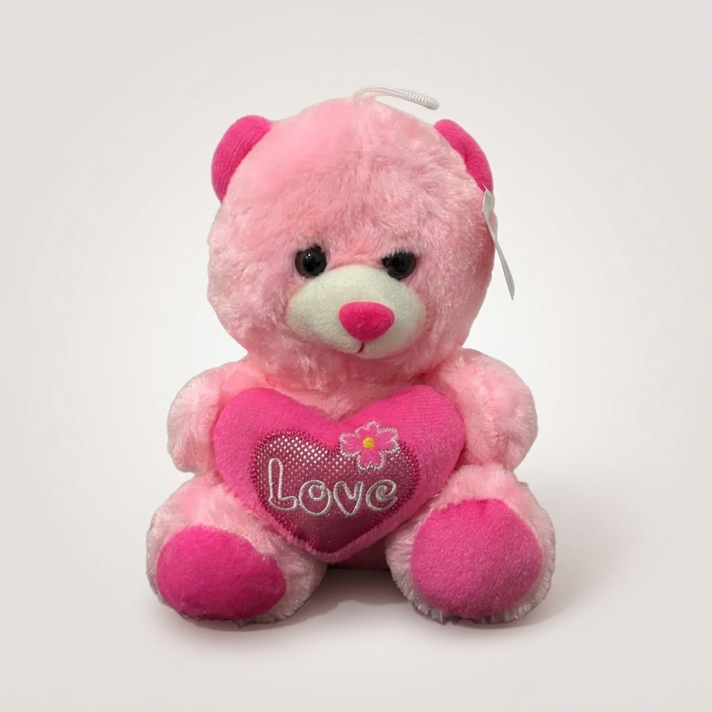 Tierno Osito Rosa con Corazón
